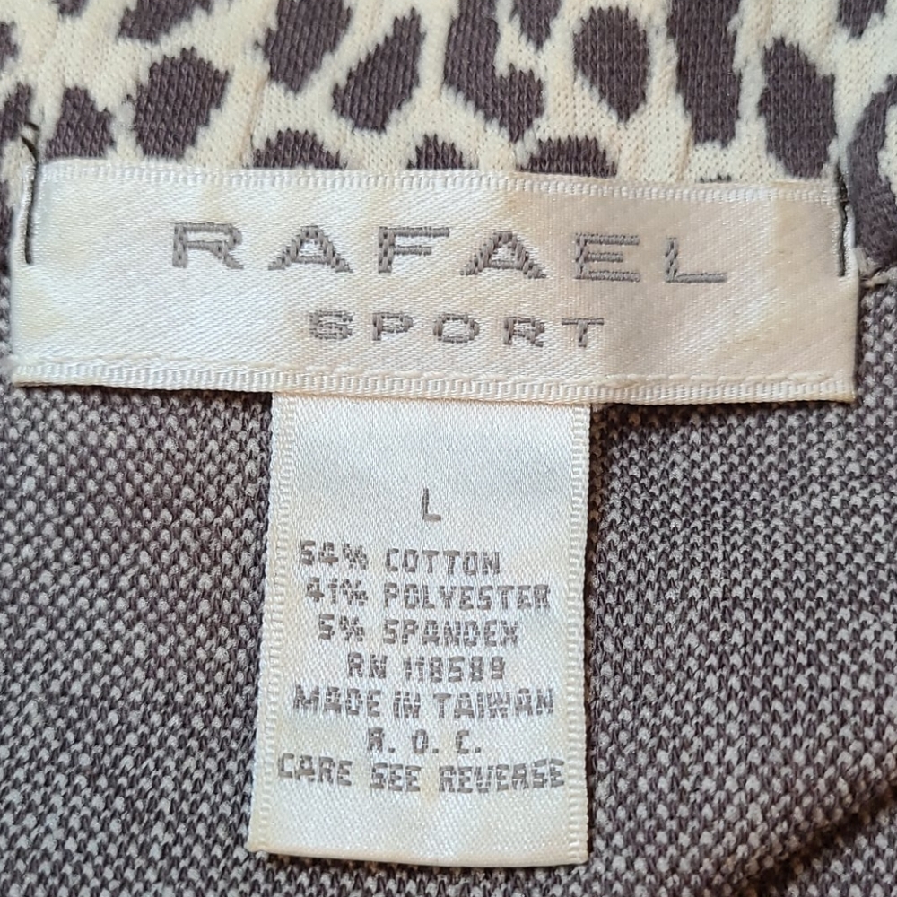 RAFAEL SPORT BROWN LEOPARD PRINT TWO PIECE JOGGING SUIT - Picture 10 of 16